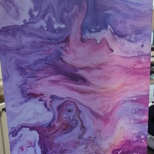 Abstract Purple and Pink Fluid Art Canvas Print